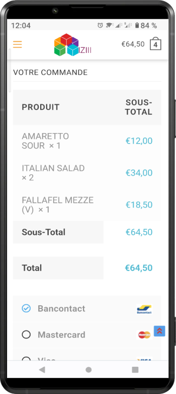 IZIII modulo plug&pos Restomax lightspeed dark kitchen imprimantes borne caisse enregistreuse commandes gsm pos caisse uber eats deliverect odoo